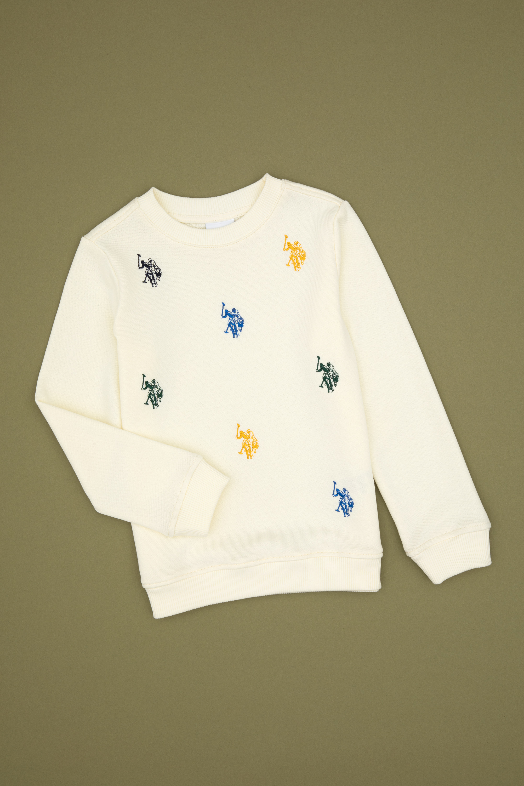 سویشرت کرمی رگولار پسرانه یو اس پولو | US POLO ASSN