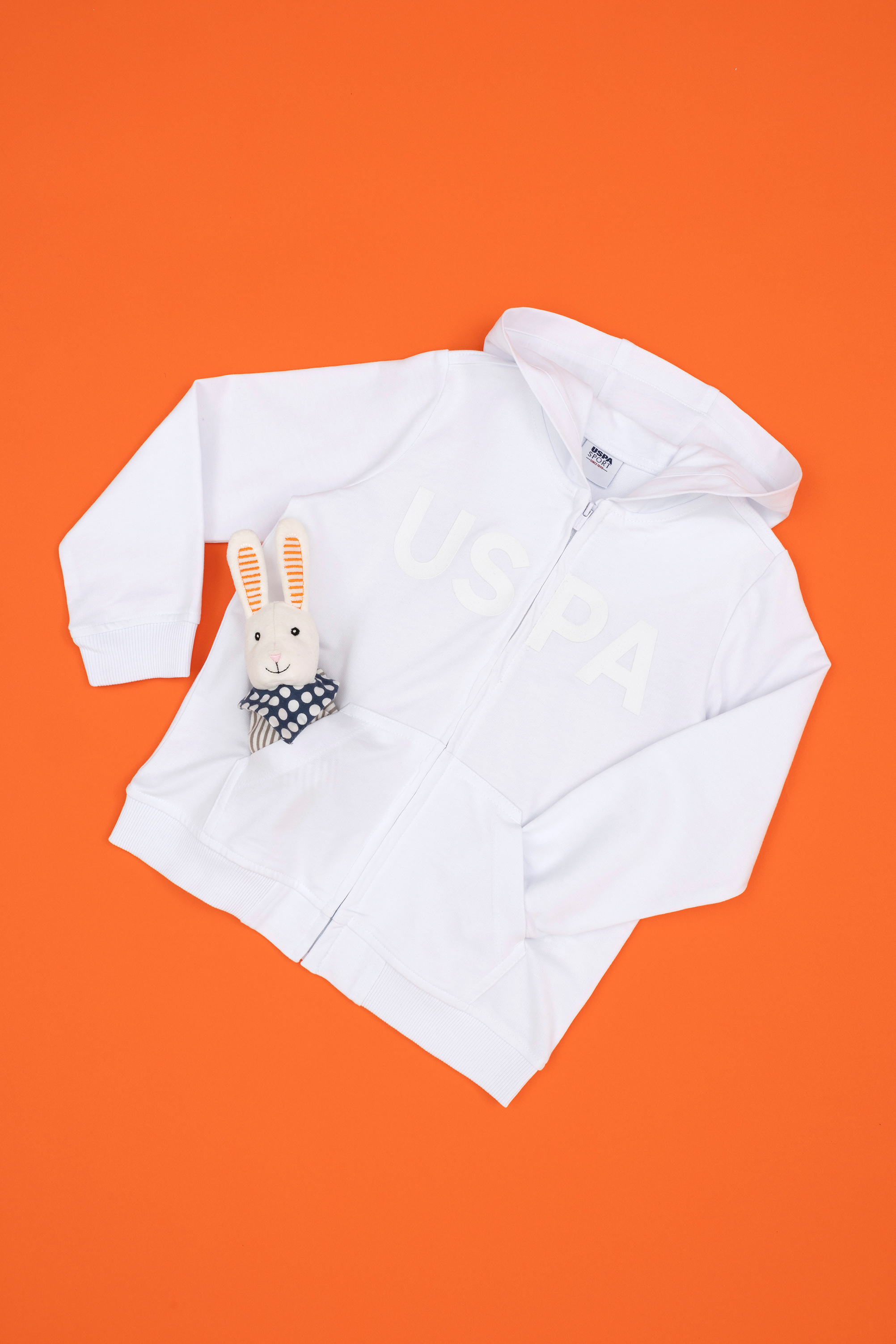 سویشرت بیسیک سفید رگولار پسرانه یو اس پولو | US POLO ASSN