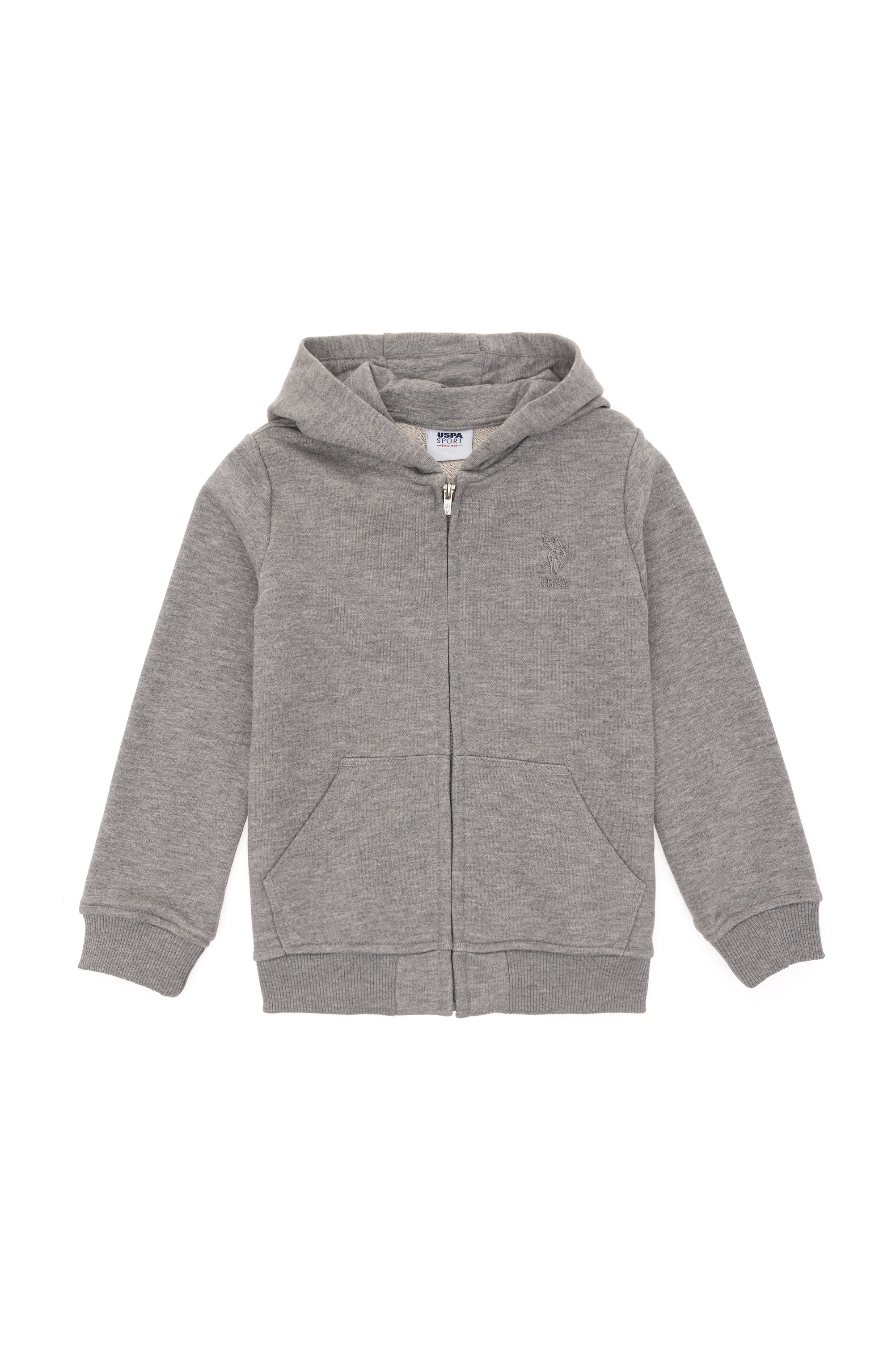 سویشرت بیسیک خاکستری ملانژ استاندارد فیت پسرانه یو اس پولو | US POLO ASSN