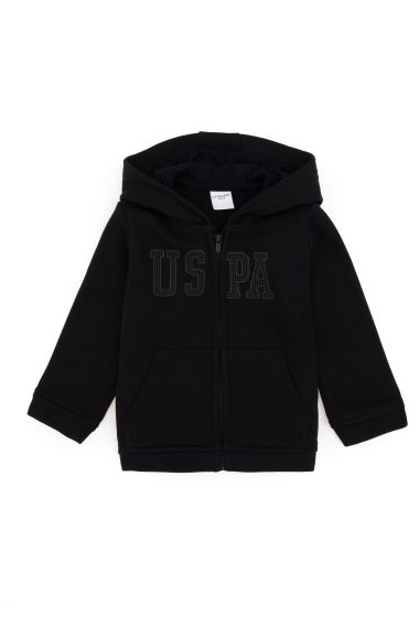 سویشرت بیسیک  سیاه  استاندارد فیت  دخترانه یو اس پولو | US POLO ASSN