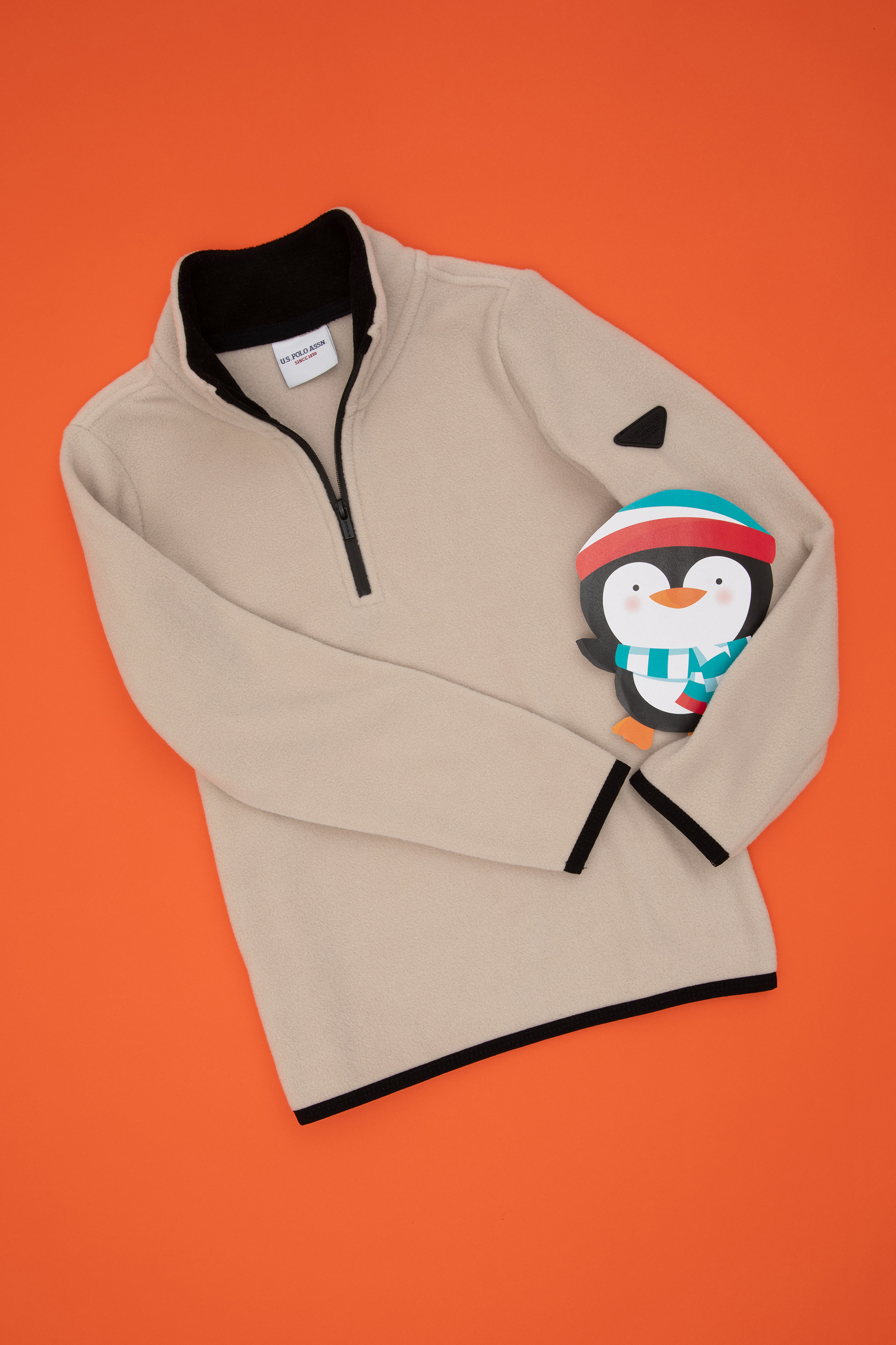سویشرت پلار خاکستری رگولار پسرانه یو اس پولو | US POLO ASSN