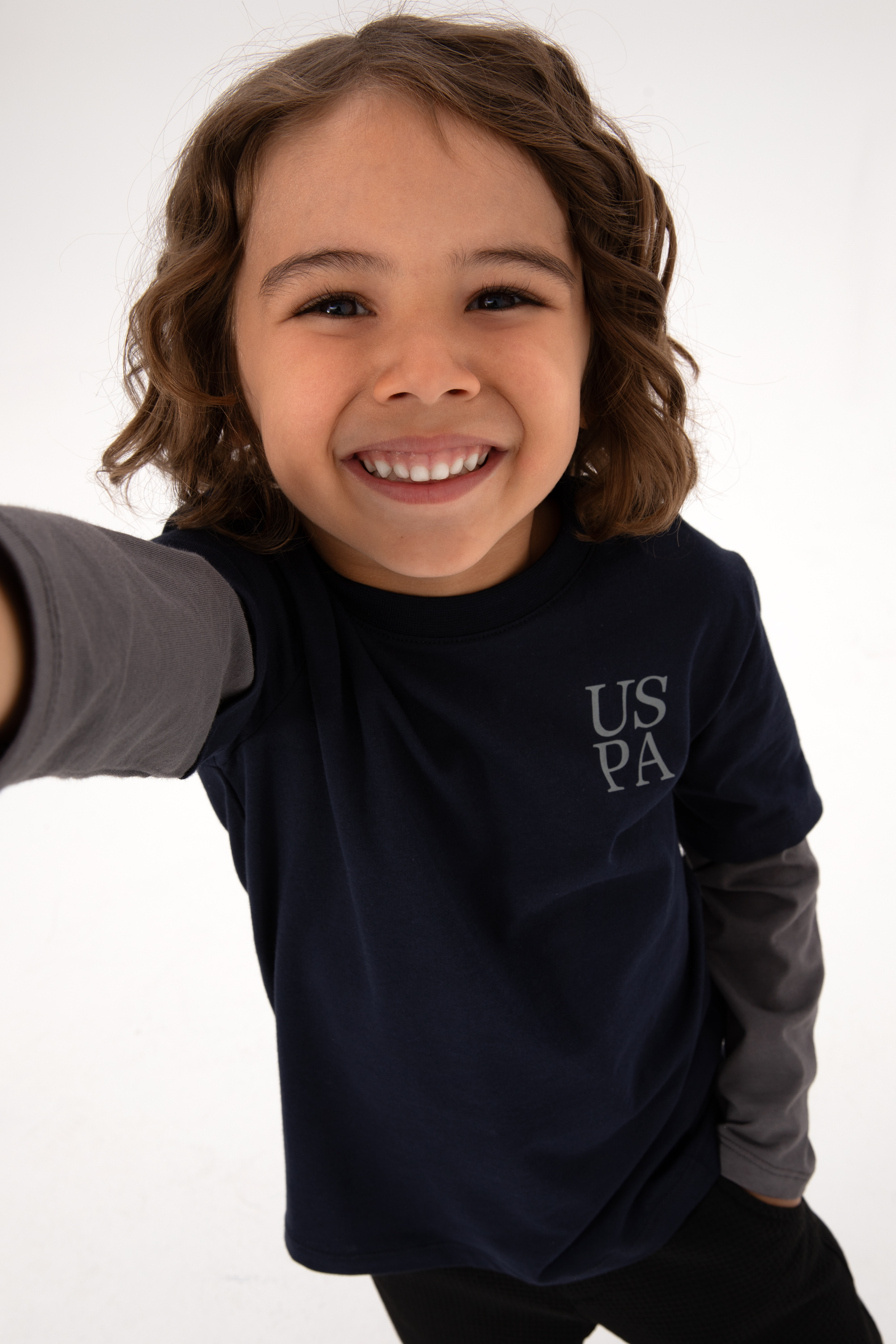 سویشرت بیسیک یقه گرد لاجورد رگولار پسرانه یو اس پولو | US POLO ASSN