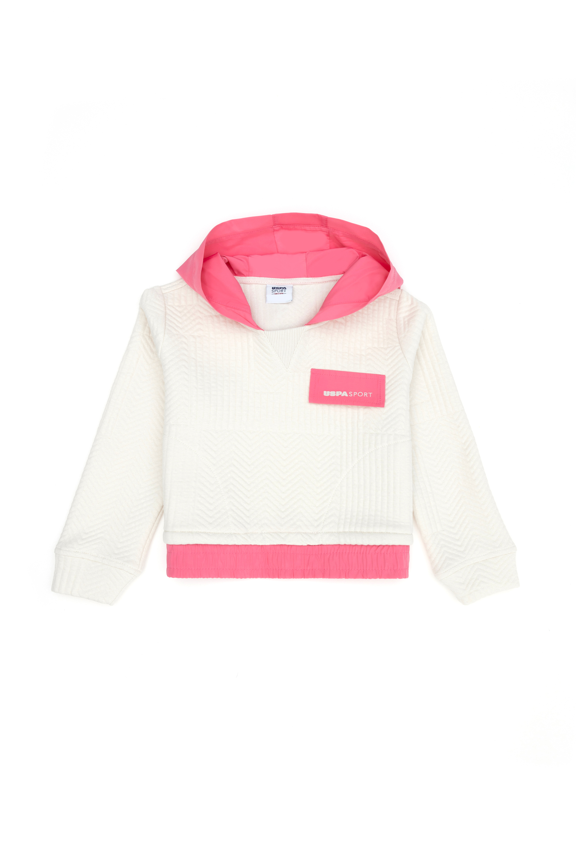 سویشرت هودی خاکستری Oversize دخترانه یو اس پولو | US POLO ASSN
