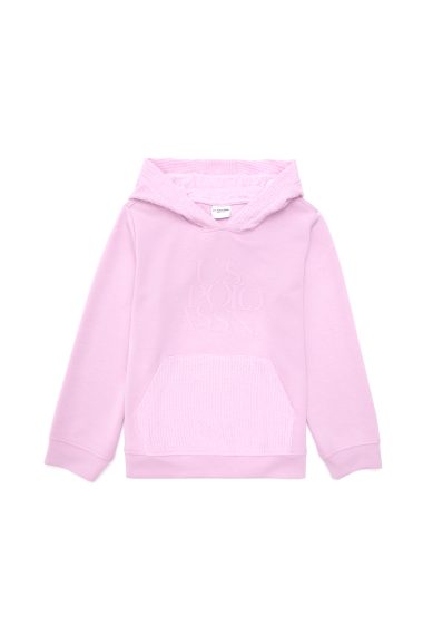سویشرت هودی هودی صورتی  Oversize آستین بلند دخترانه یو اس پولو | US POLO ASSN