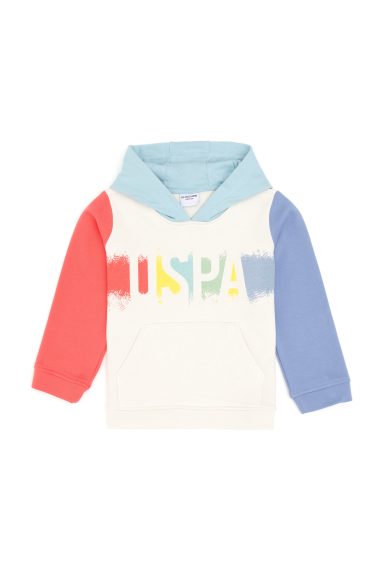 سویشرت هودی هودی سفید  Oversize آستین بلند دخترانه یو اس پولو | US POLO ASSN