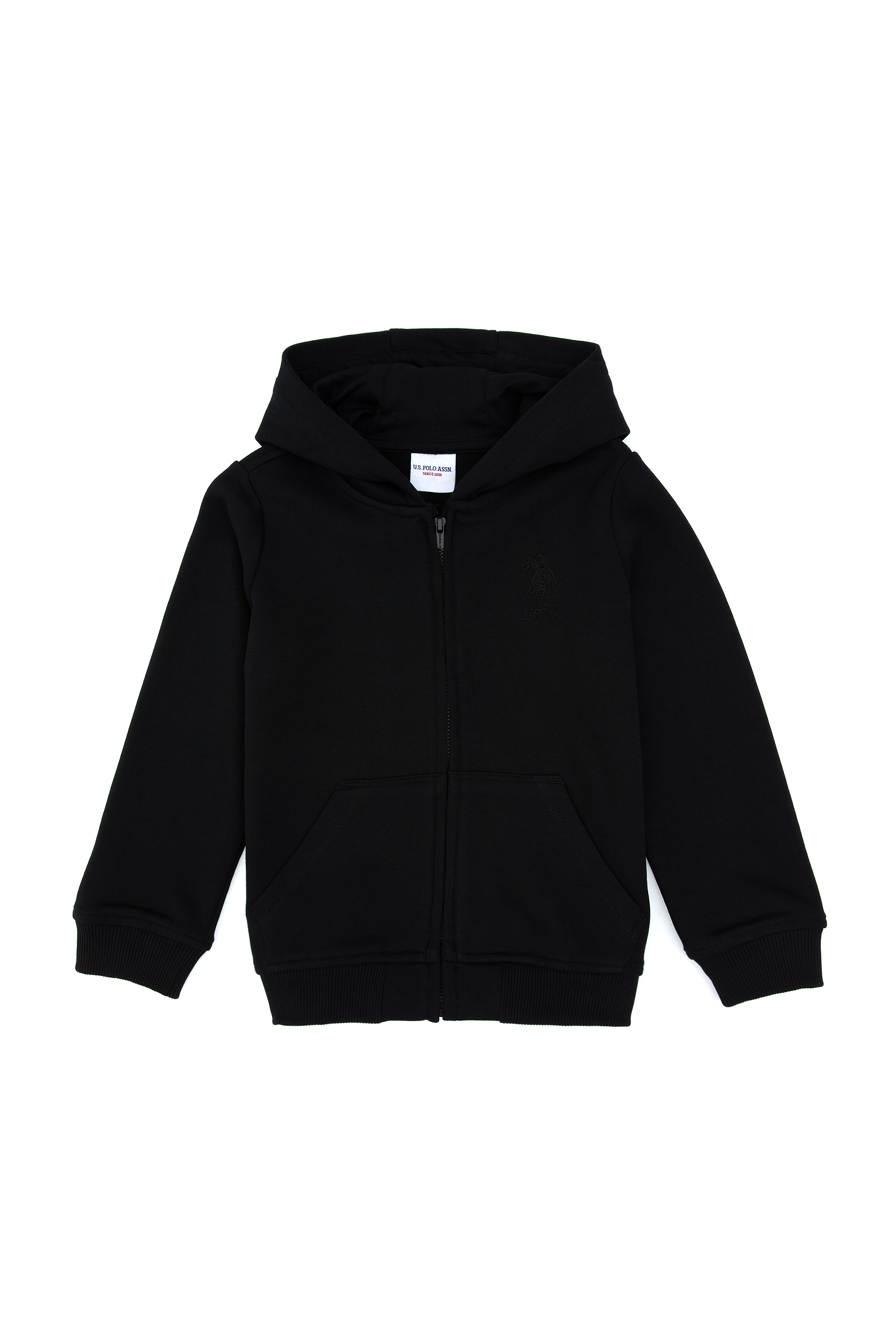 سویشرت هودی بیسیک سیاه استاندارد فیت پسرانه یو اس پولو | US POLO ASSN