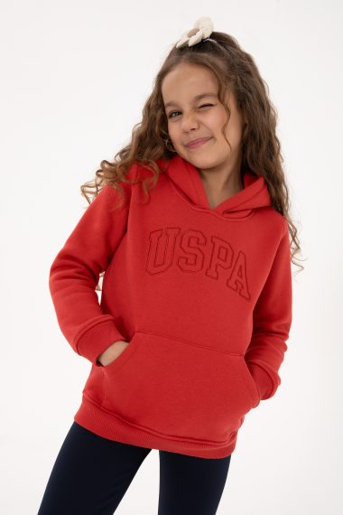 سویشرت هودی بیسیک  رز خشک  رگولار  دخترانه یو اس پولو | US POLO ASSN