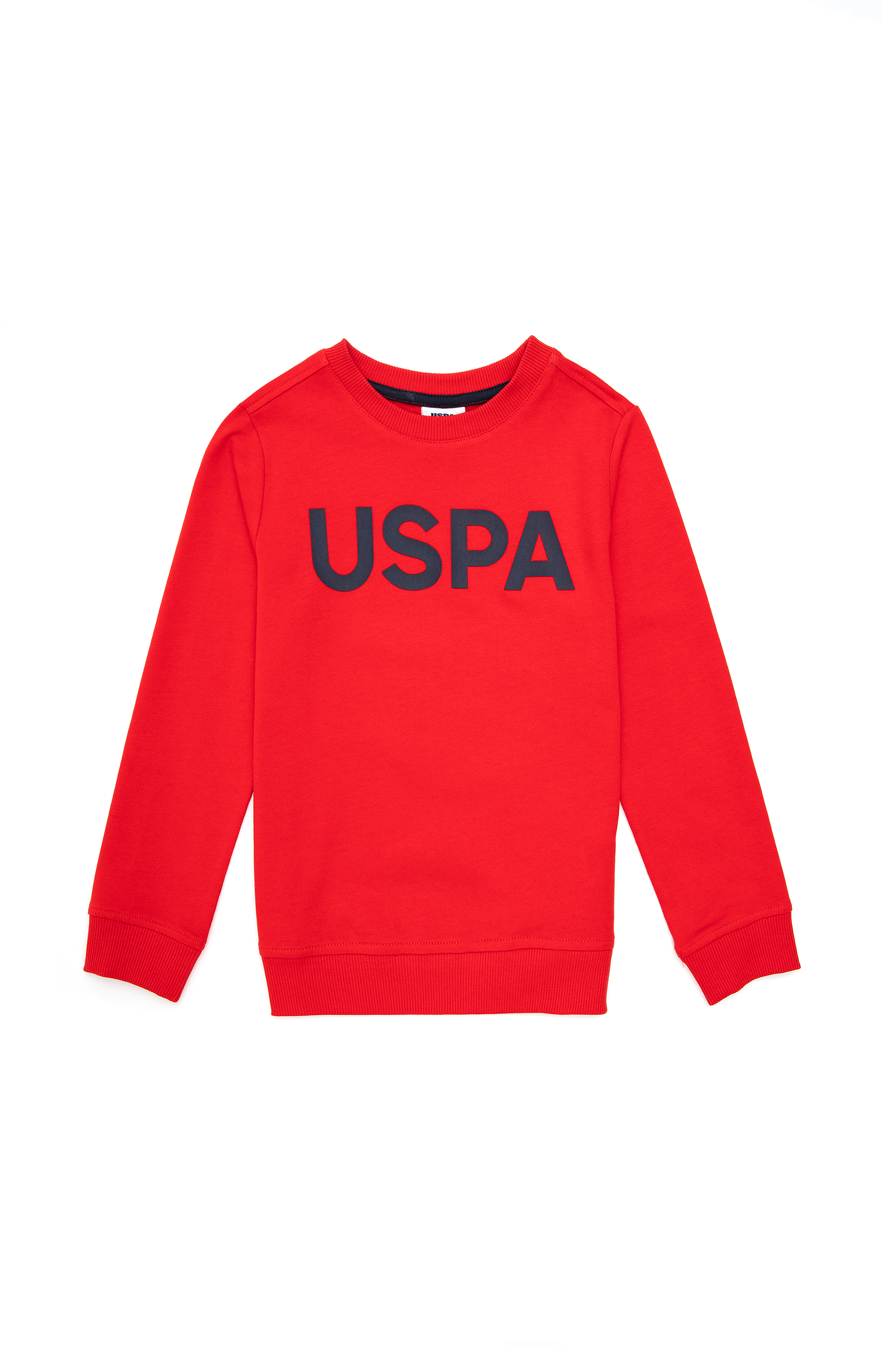 سویشرت یقه گرد قرمز استاندارد فیت پسرانه یو اس پولو | US POLO ASSN