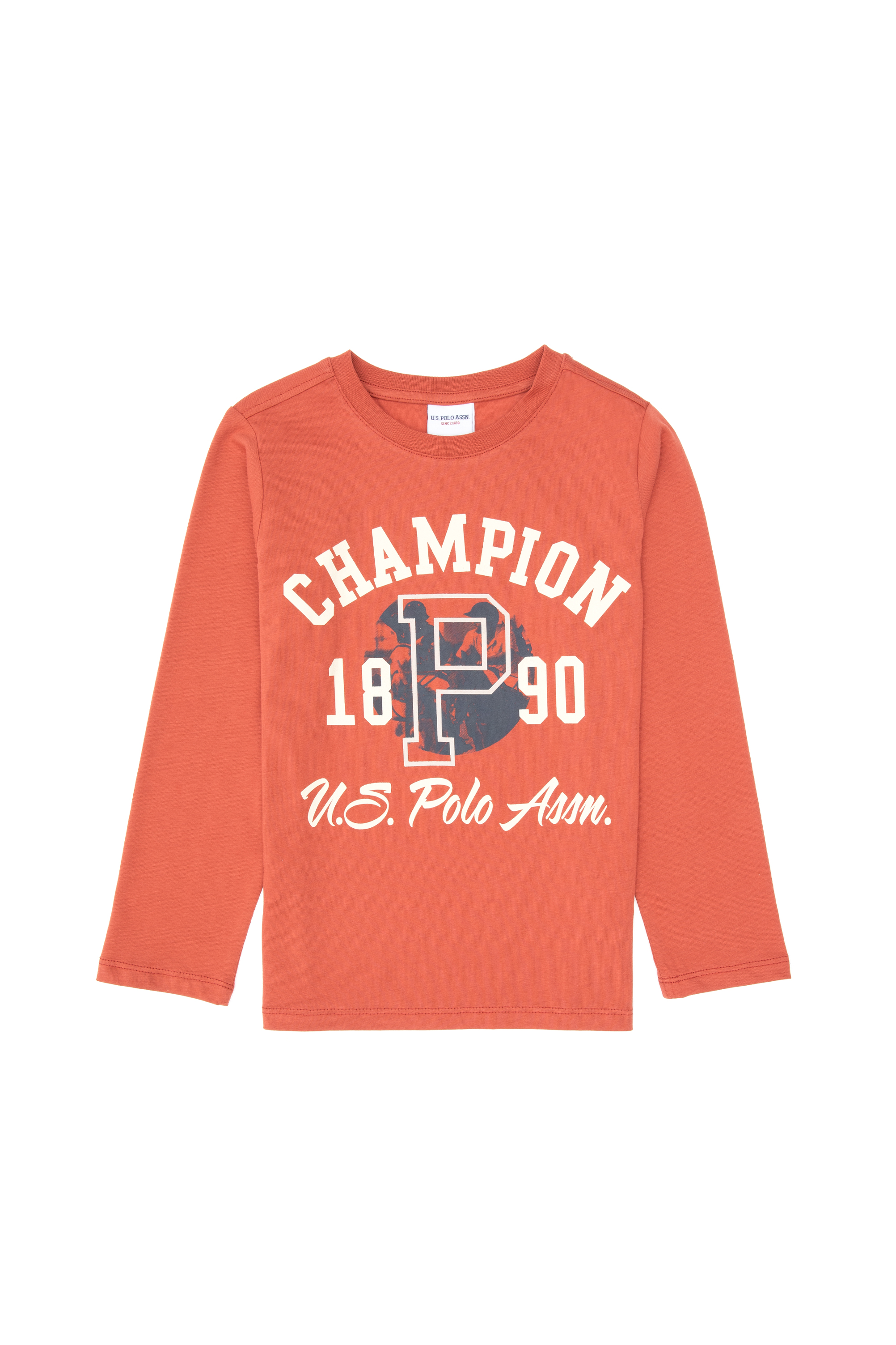 سویشرت یقه گرد رز خشک رگولار پسرانه یو اس پولو | US POLO ASSN