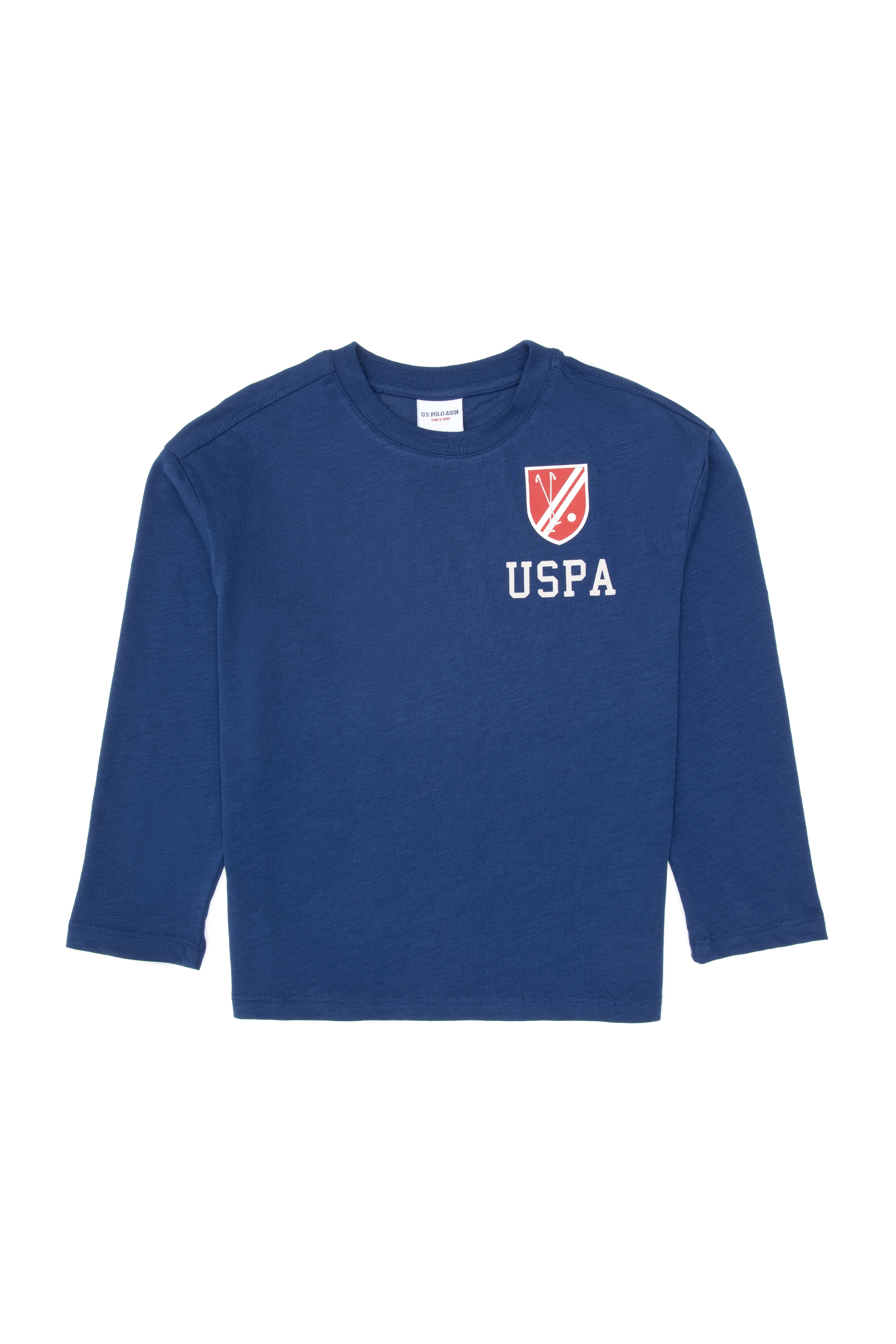 سویشرت یقه گرد نیلی ریلکس پسرانه یو اس پولو | US POLO ASSN