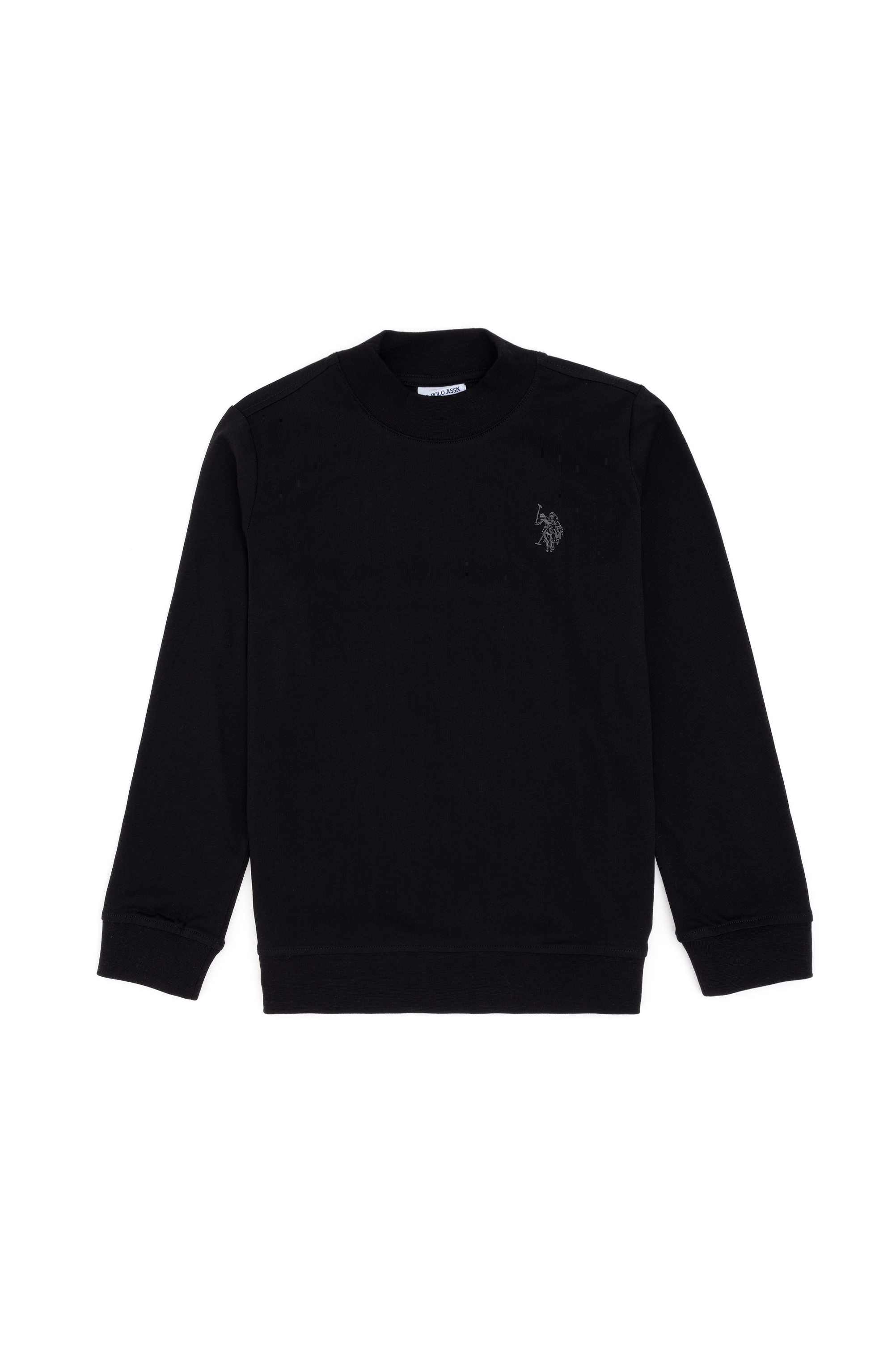 سویشرت یقه گرد بیسیک سیاه رگولار پسرانه یو اس پولو | US POLO ASSN