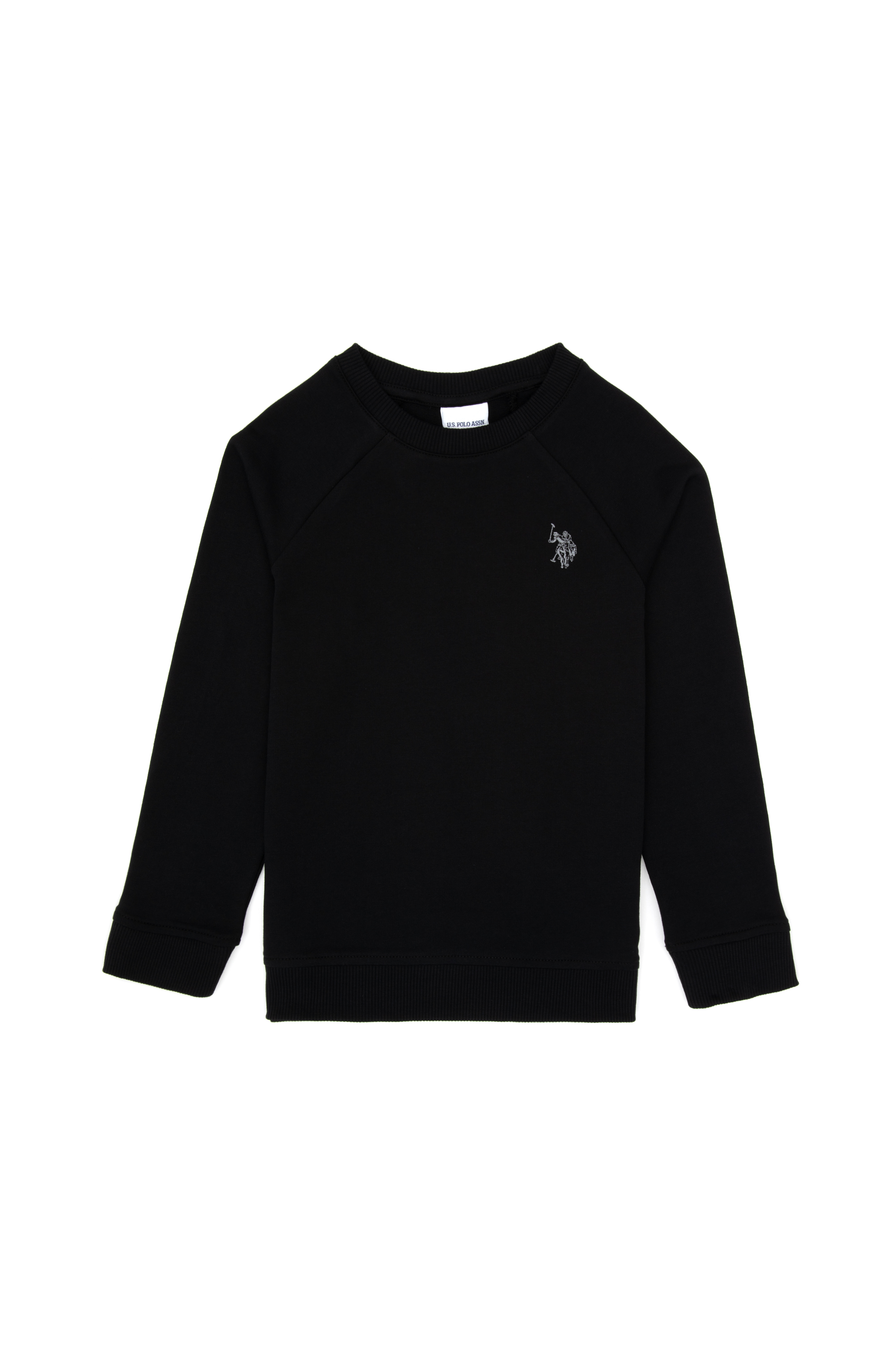 سویشرت یقه گرد بیسیک سیاه رگولار پسرانه یو اس پولو | US POLO ASSN