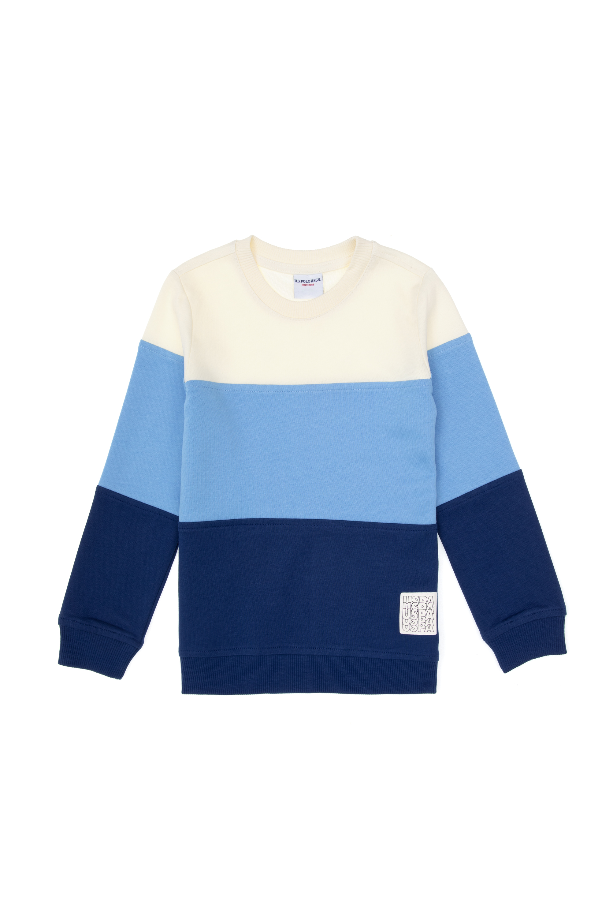 سویشرت یقه گرد بیسیک نیلی رگولار پسرانه یو اس پولو | US POLO ASSN