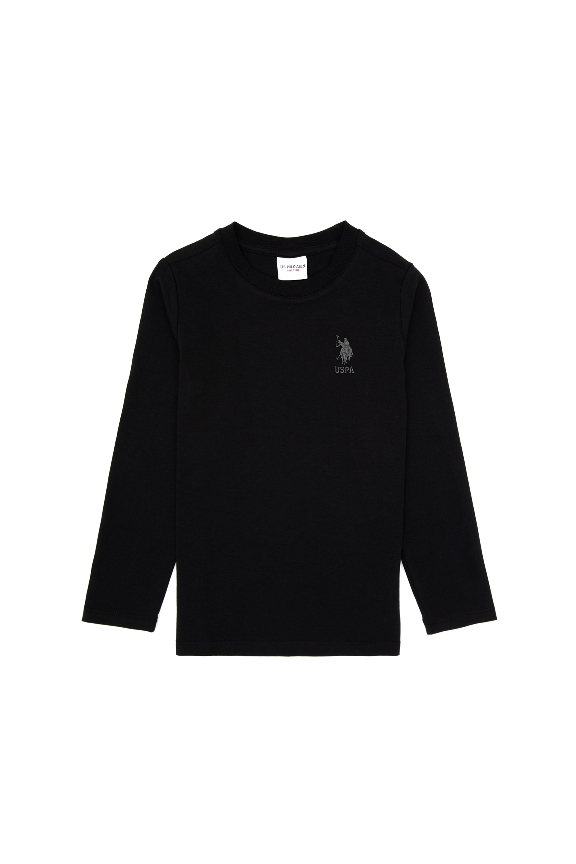 سویشرت یقه گرد بیسیک سیاه رگولار پسرانه یو اس پولو | US POLO ASSN
