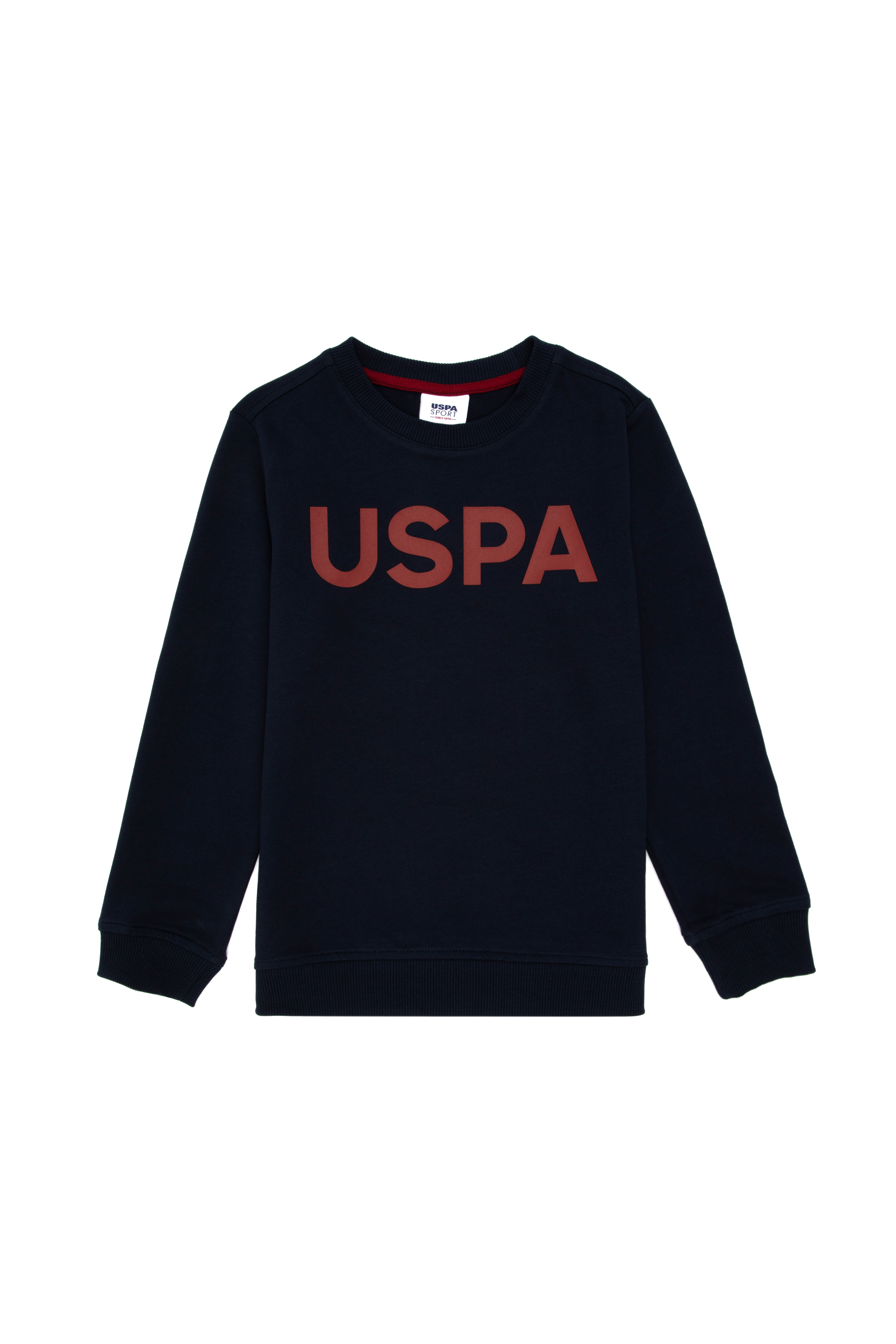 سویشرت یقه گرد بیسیک لاجورد استاندارد فیت پسرانه یو اس پولو | US POLO ASSN