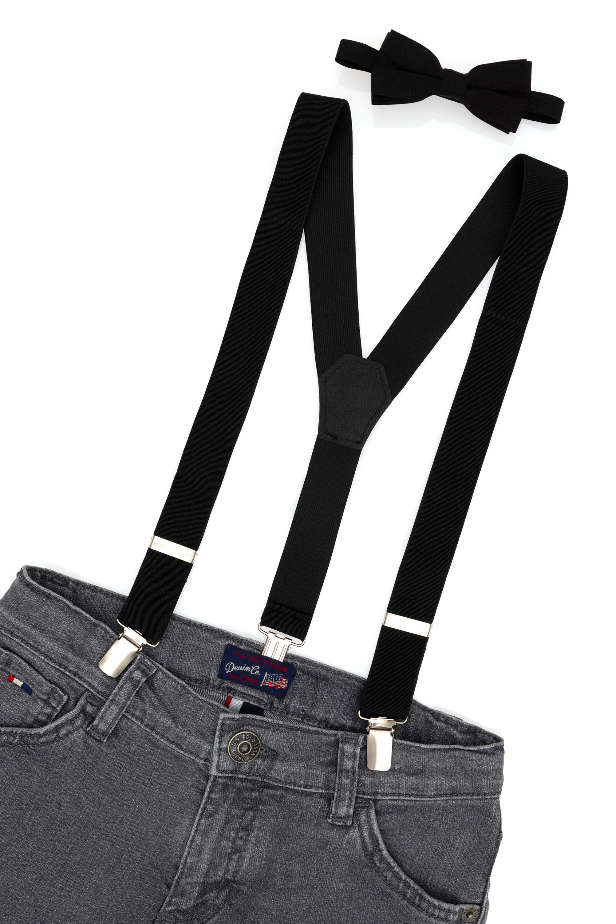 شلوار سیاه استاندارد فیت پسرانه یو اس پولو | US POLO ASSN