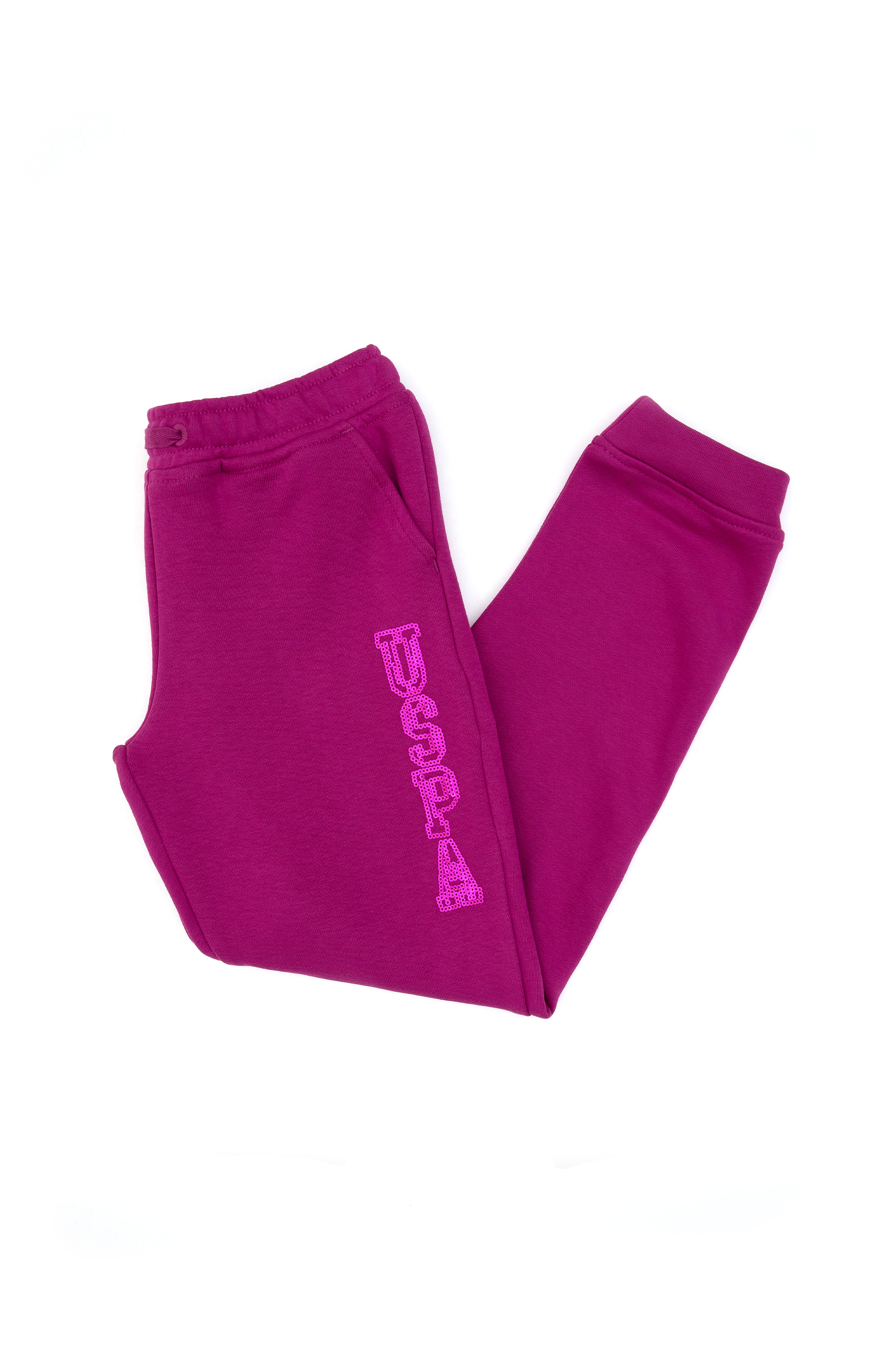 شلوار جاگر ورزشی ارغوانی رگولار دخترانه یو اس پولو | US POLO ASSN