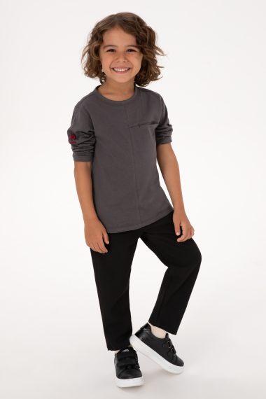 شلوار کانواس  سیاه  هویجی  پسرانه یو اس پولو | US POLO ASSN