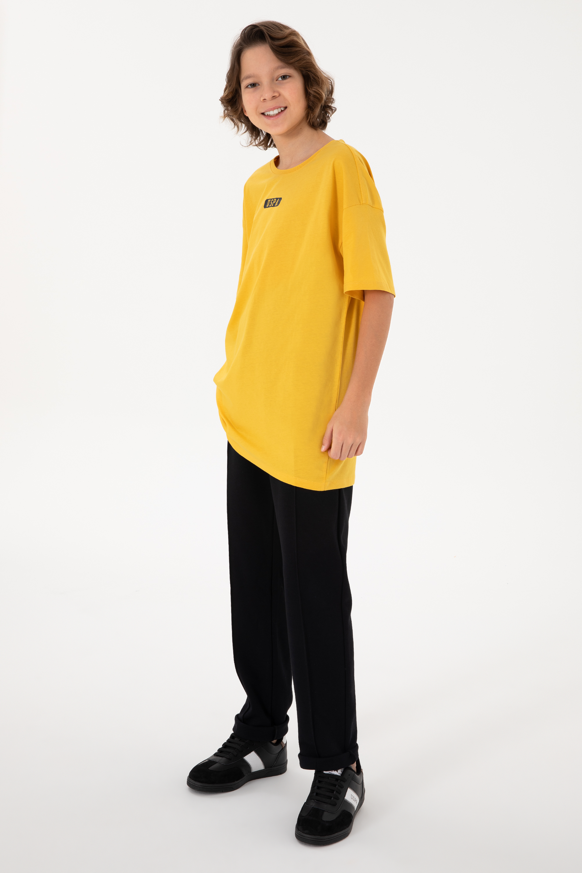 شلوار ورزشی سیاه رگولار پسرانه یو اس پولو | US POLO ASSN