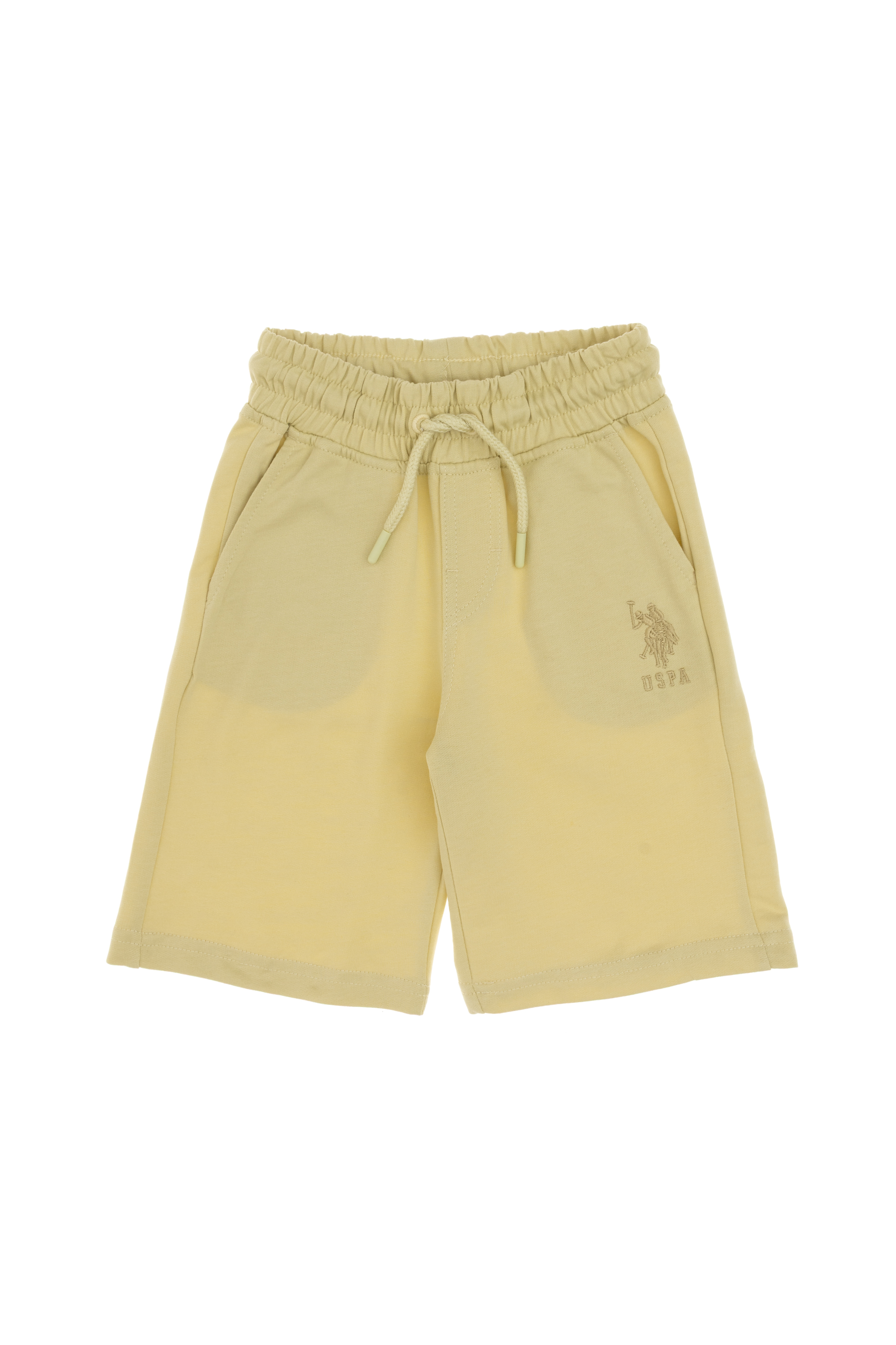 شلوارک خاکی روشن استاندارد فیت پسرانه یو اس پولو | US POLO ASSN