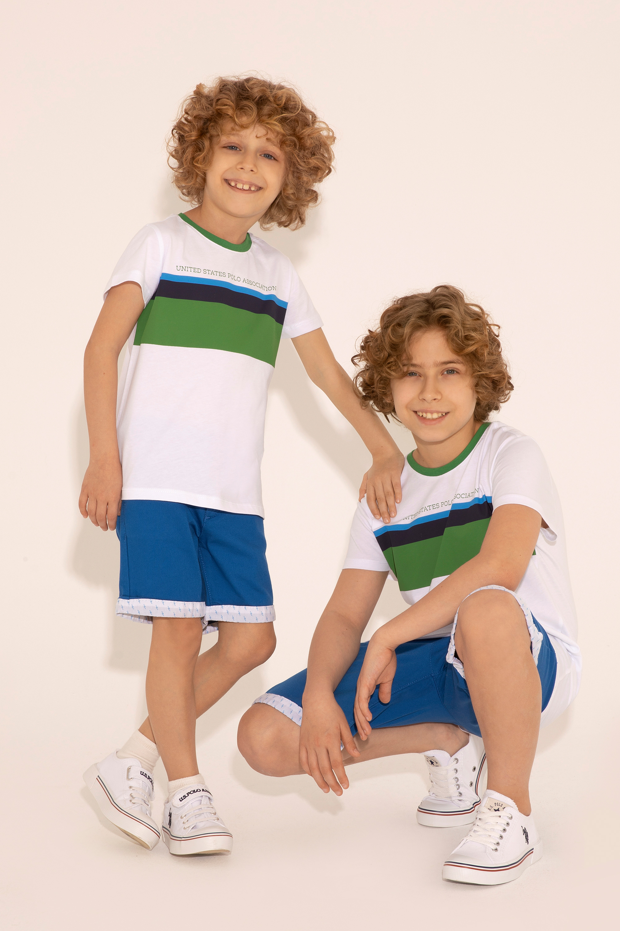 شلوارک آبی بیسیک پسرانه یو اس پولو | US POLO ASSN