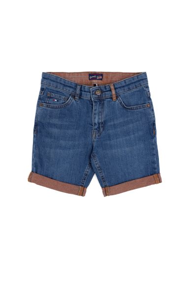 شلوارک جین  آجری  بیسیک  پسرانه یو اس پولو | US POLO ASSN