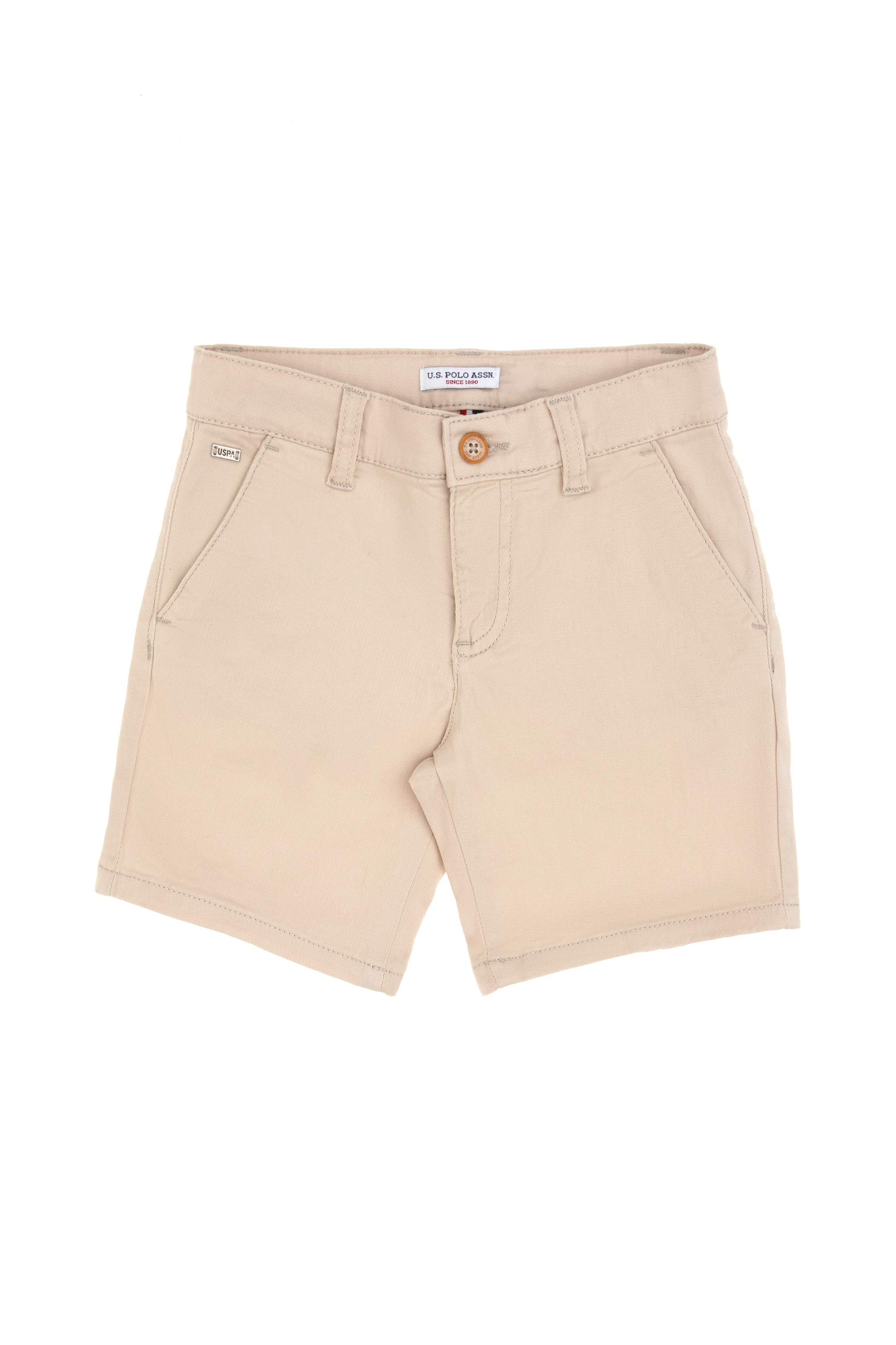 شلوارک خاکستری بیسیک پسرانه یو اس پولو | US POLO ASSN