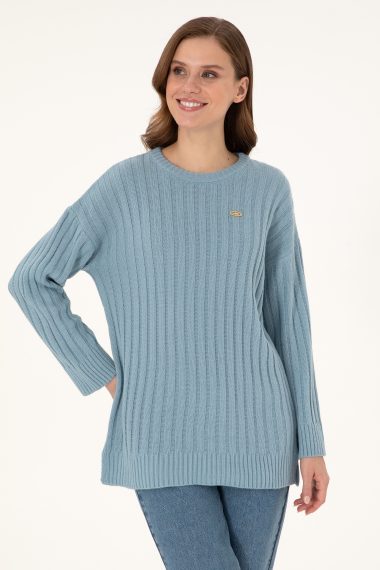 بافت  آبی  ریلکس  زنانه یو اس پولو | US POLO ASSN