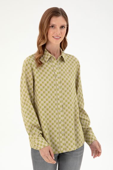 پیراهن  خاکی روشن  رگولار  زنانه یو اس پولو | US POLO ASSN