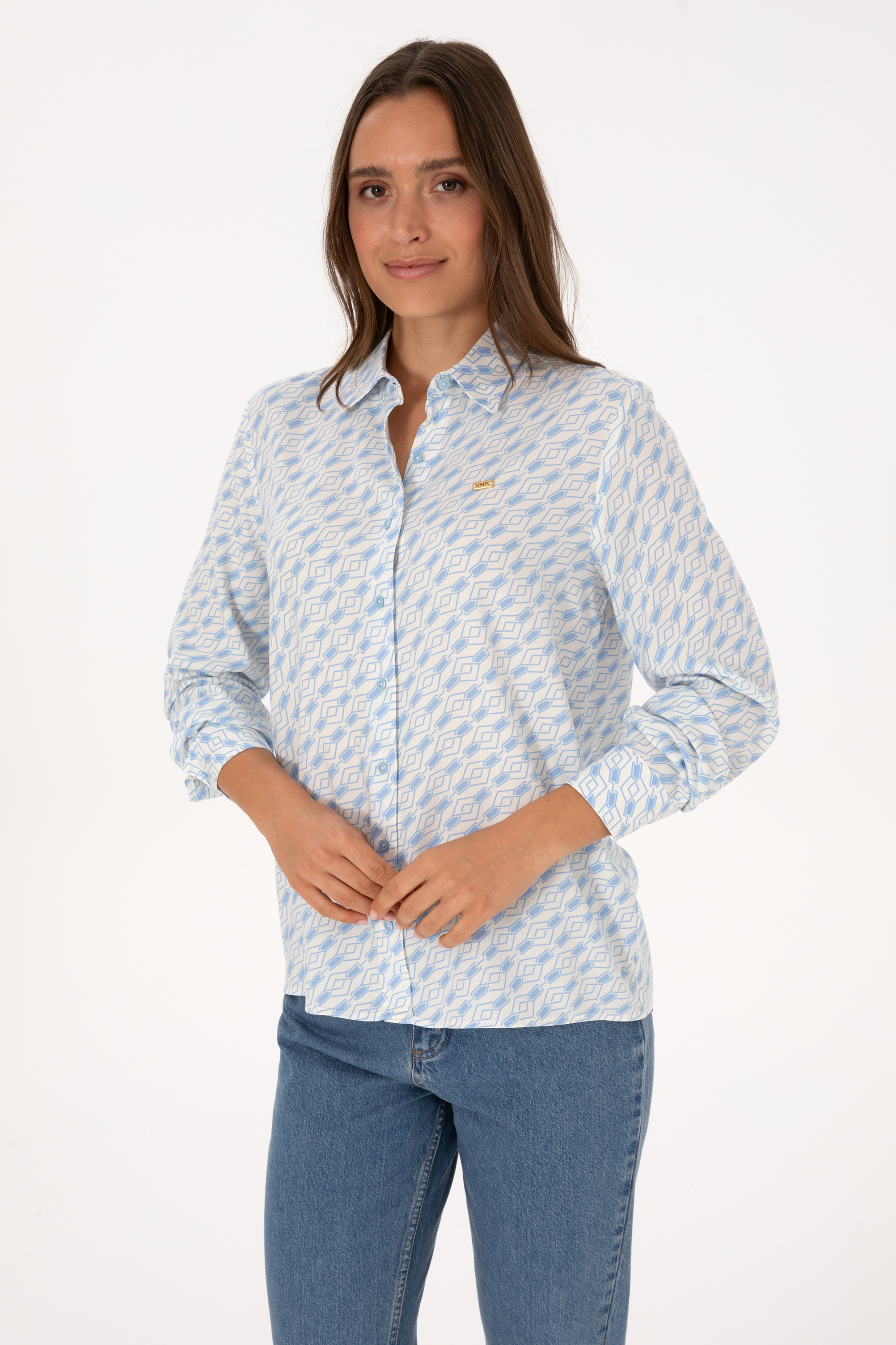 پیراهن سورمه ای روشن رگولار زنانه یو اس پولو | US POLO ASSN