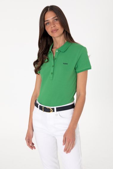 پولوشرت  سبز روشن  اندامی  زنانه یو اس پولو | US POLO ASSN