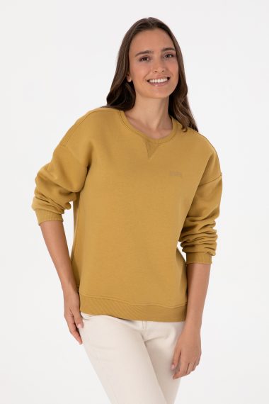 سویشرت  آبی نفتی  Oversize  زنانه یو اس پولو | US POLO ASSN