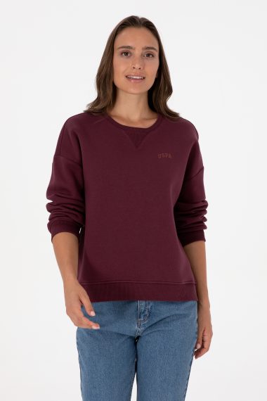 سویشرت  آلبالویی  Oversize  زنانه یو اس پولو | US POLO ASSN