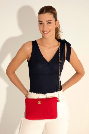 کیف دستی  قرمز  استاندارد فیت  زنانه یو اس پولو | US POLO ASSN