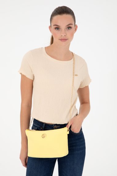 کیف دستی زرد استاندارد فیت زنانه یو اس پولو | US POLO ASSN
