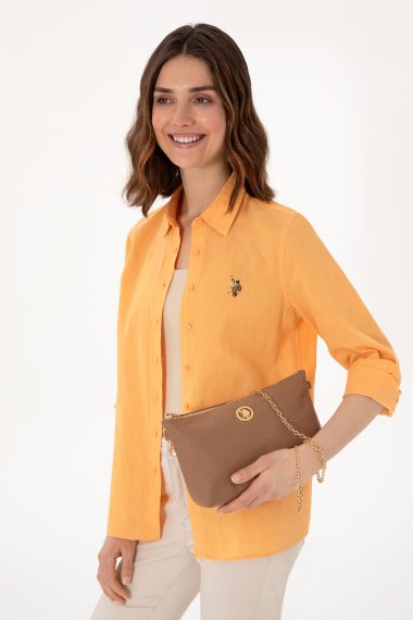 کیف دستی  بژ تیره  استاندارد فیت  زنانه یو اس پولو | US POLO ASSN