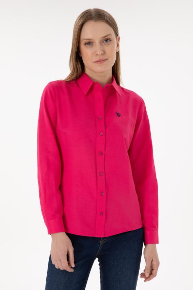 پیراهن  ارغوانی  اندامی  زنانه یو اس پولو | US POLO ASSN