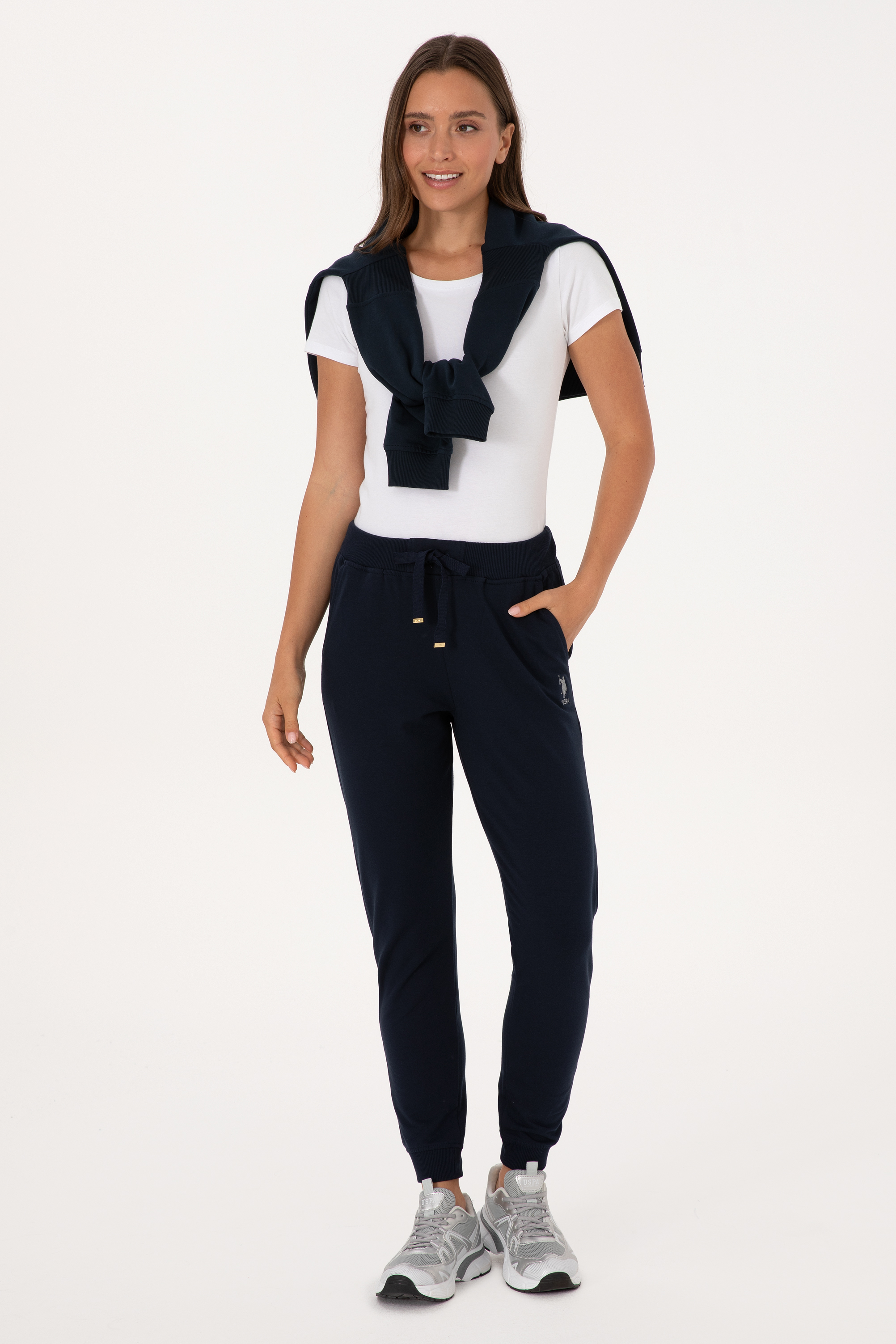 شلوار ورزشی جاگر لاجورد اندامی زنانه یو اس پولو | US POLO ASSN
