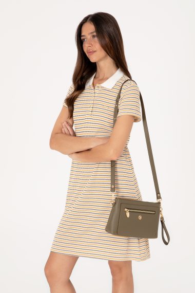 کیف رودوشی  خاکی  استاندارد فیت  زنانه یو اس پولو | US POLO ASSN