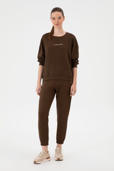 شلوار ورزشی جاگر  قهوه ای  رگولار  زنانه یو اس پولو | US POLO ASSN