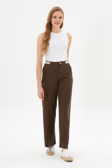 شلوار کانواس  قهوه ای  Loose  زنانه یو اس پولو | US POLO ASSN