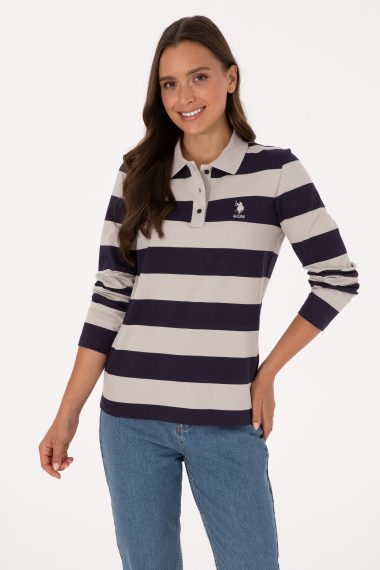 سویشرت  بنفش  رگولار  زنانه یو اس پولو | US POLO ASSN
