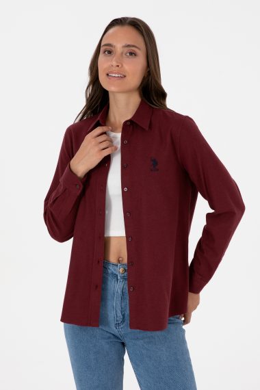 پیراهن  آلبالویی  رگولار  زنانه یو اس پولو | US POLO ASSN