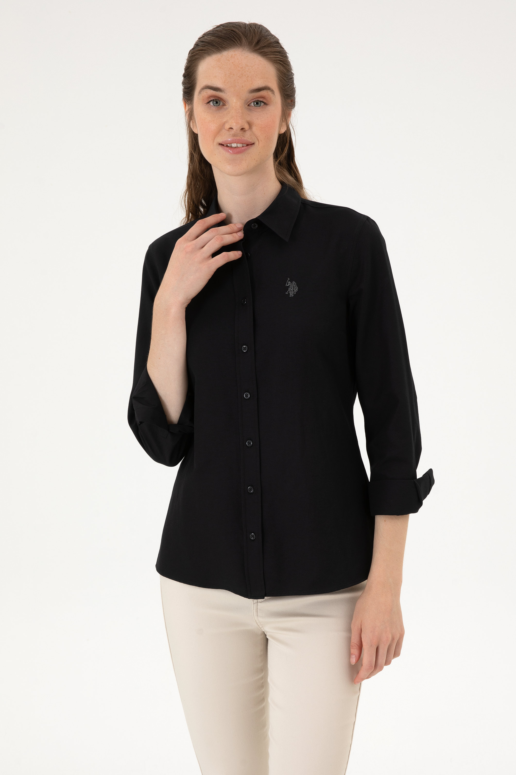 پیراهن سیاه اندامی زنانه یو اس پولو | US POLO ASSN