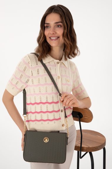 کیف رودوشی  خاکی  استاندارد فیت  زنانه یو اس پولو | US POLO ASSN