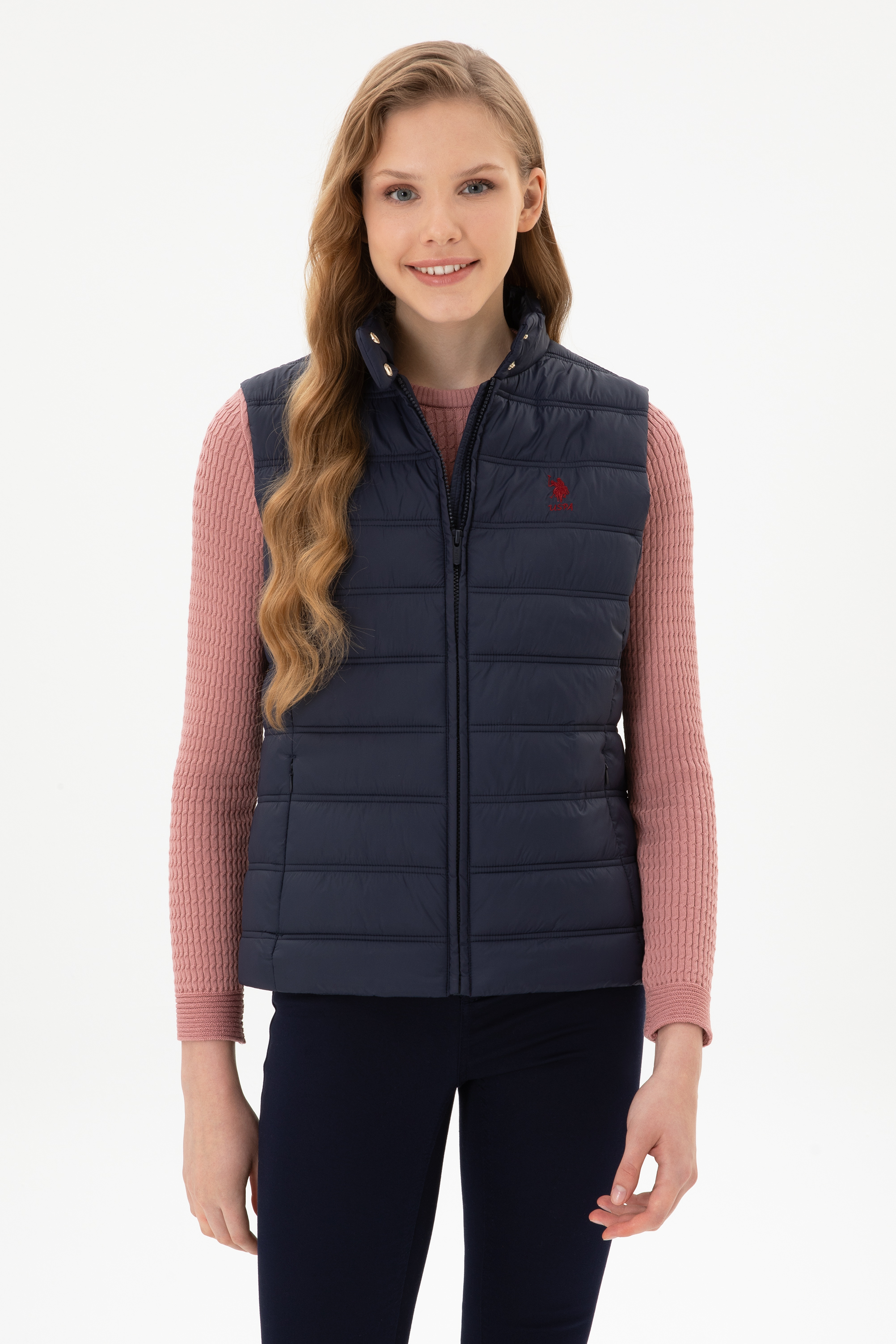 جلیقه لاجورد BASIC زنانه یو اس پولو | US POLO ASSN