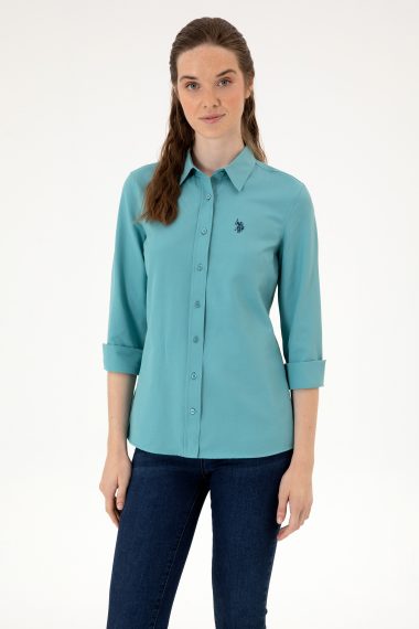 پیراهن  نعناعی تیره  اندامی  زنانه یو اس پولو | US POLO ASSN