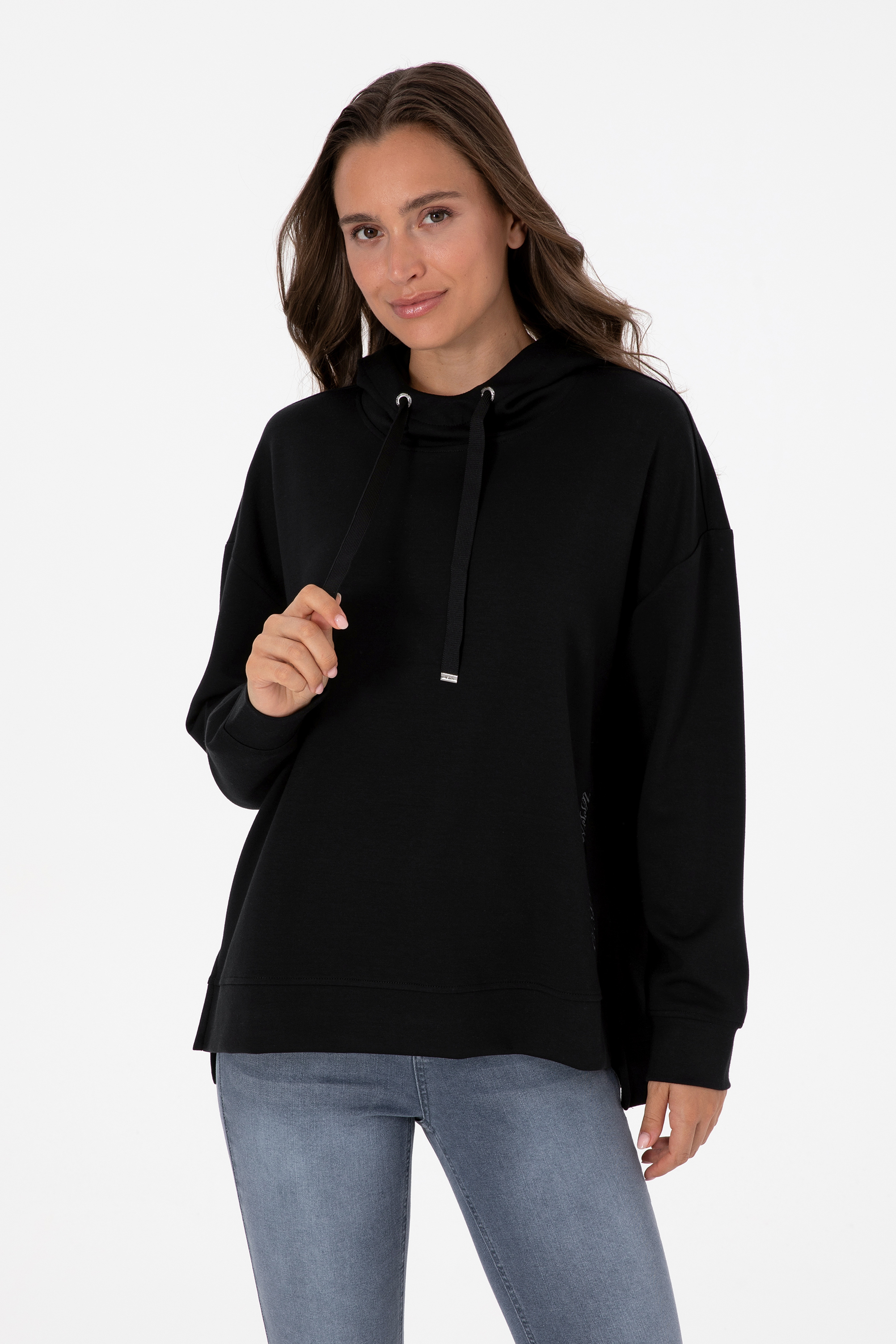 سویشرت سیاه Oversize زنانه یو اس پولو | US POLO ASSN
