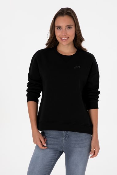 سویشرت  سیاه  Oversize  زنانه یو اس پولو | US POLO ASSN