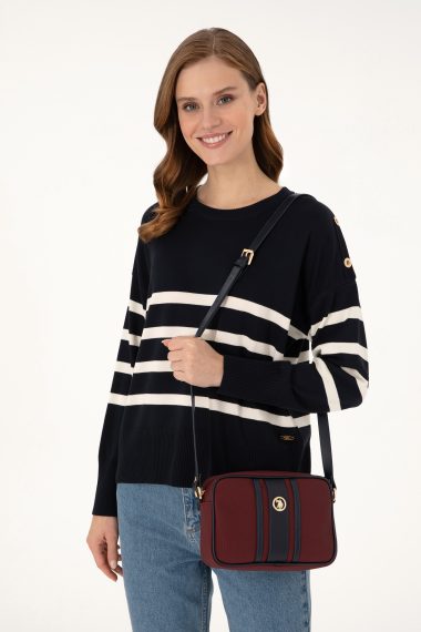 کیف رودوشی  بورگاندی  استاندارد فیت  زنانه یو اس پولو | US POLO ASSN